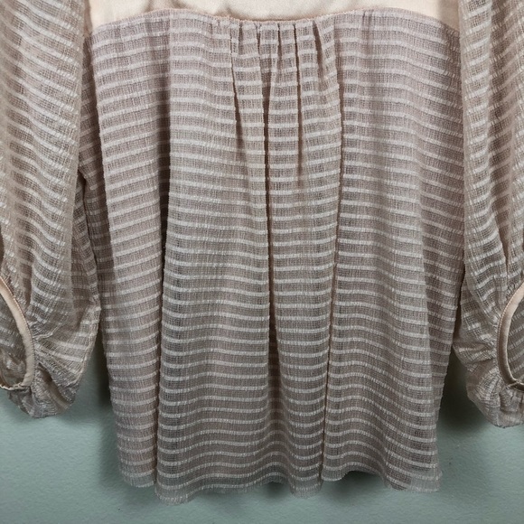 Anthropologie Meadow Rue Allyson Textured Top Pink - Picture 11 of 15